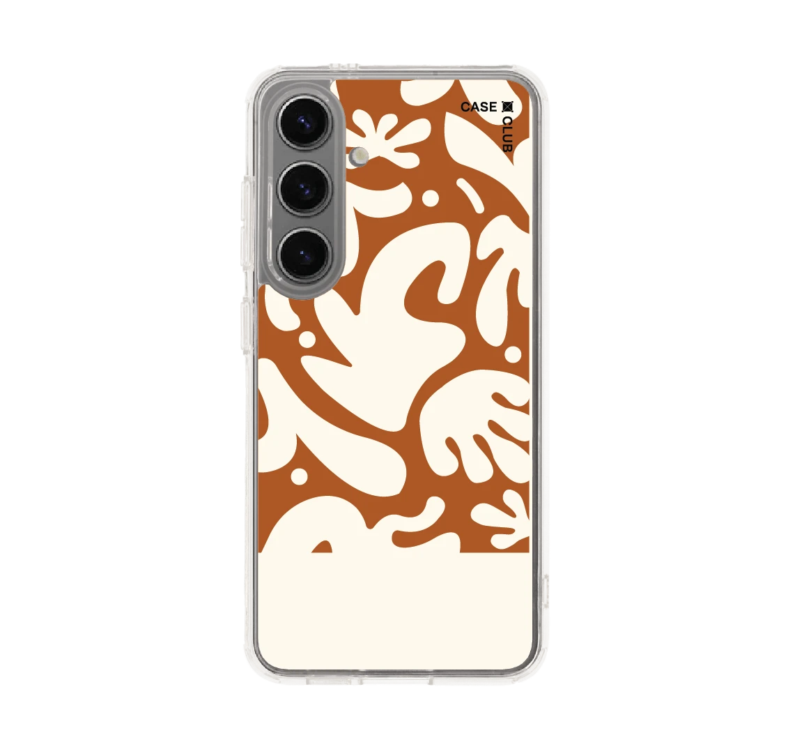 abstract brown flower pattern